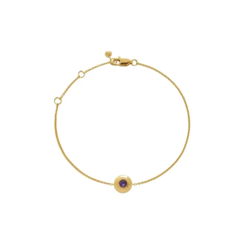 Monica Vinader 18kt Yellow Gold Vermeil February Birthstone Bracelet