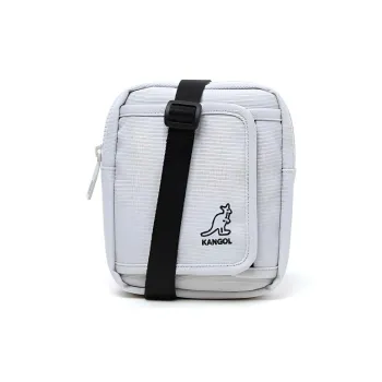 KANGOL Fabric Square Bag Shoulder Bag Crossbody Bag Regular Unisex Gray/Black