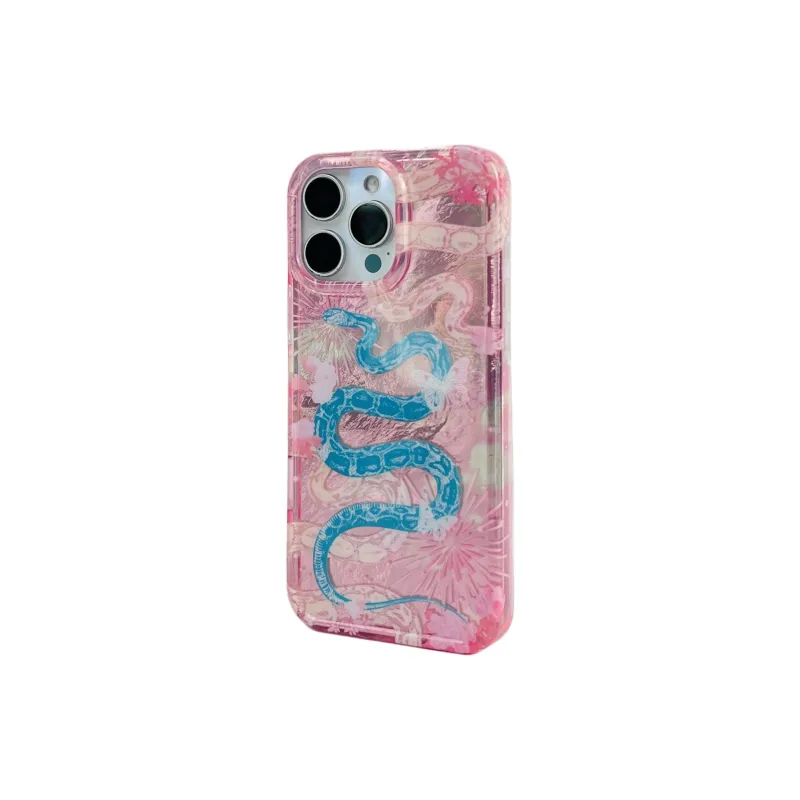 Wei Xin Acrylic Material Snake Year Charm Stand Phone Cases Compatible With IPhone 16/15 Pro Max/Apple 13/14 Pro/Max-6