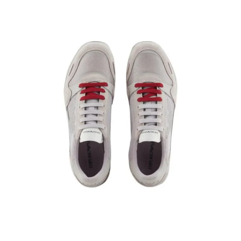 EMPORIO ARMANI Eagle-patch Suede-panelled Sneakers-2