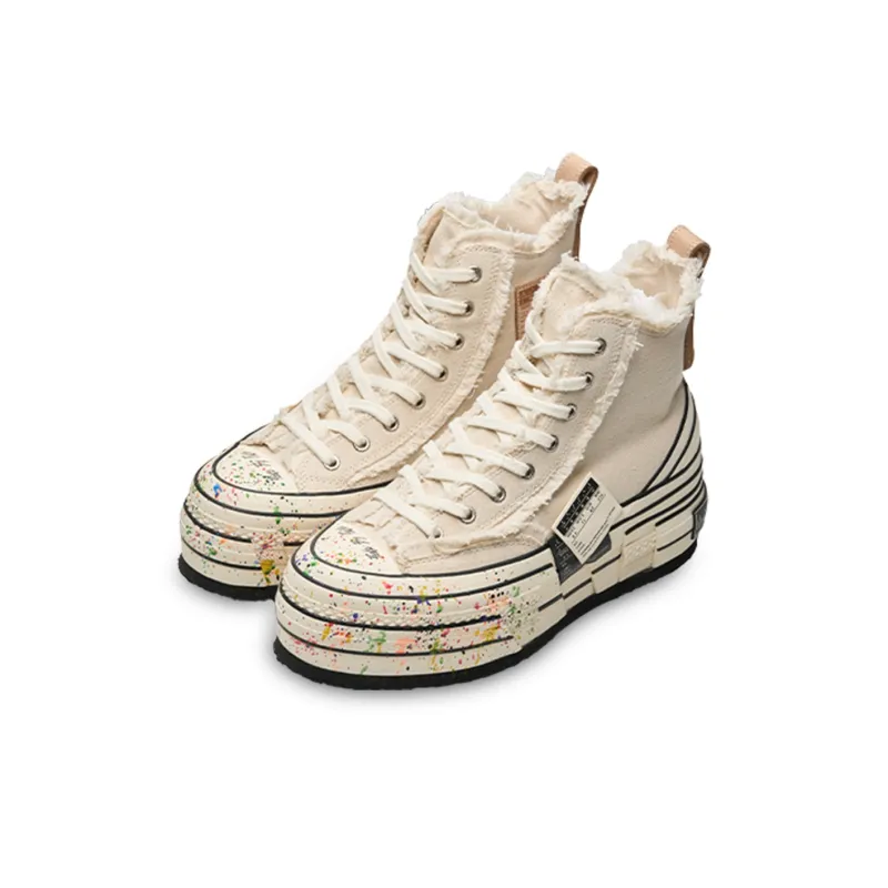 VESSEL Cushioning Wear Resistant High Top Skateboard Shoes Unisex Ecru-1