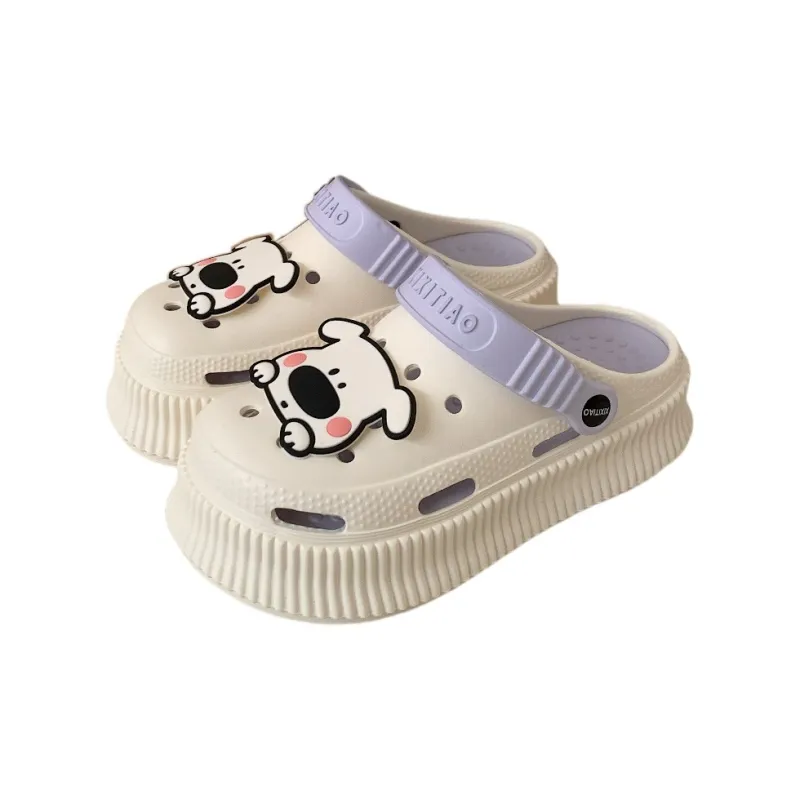 Thin Strips Sandal Slippers Women's, White-7