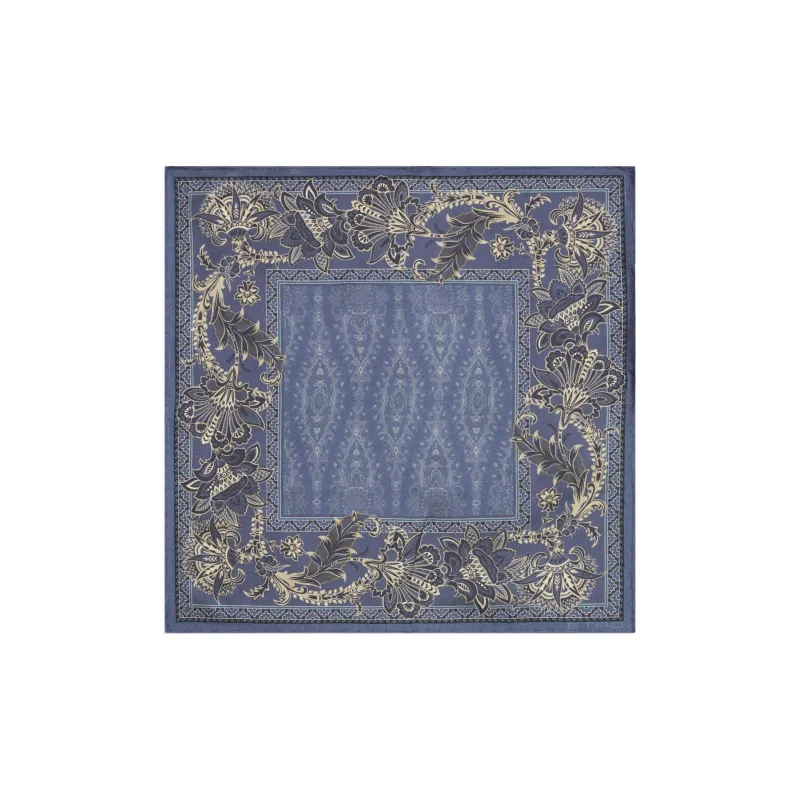ETRO Leafy print Silk Pocket Square-0