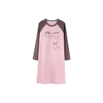 XIAFENYAN Nightgown Women's Pink