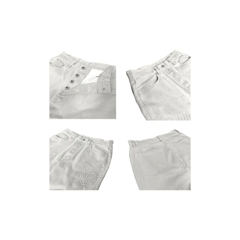 WANNA LAB SS25 Jeans Unisex Limestone White-3