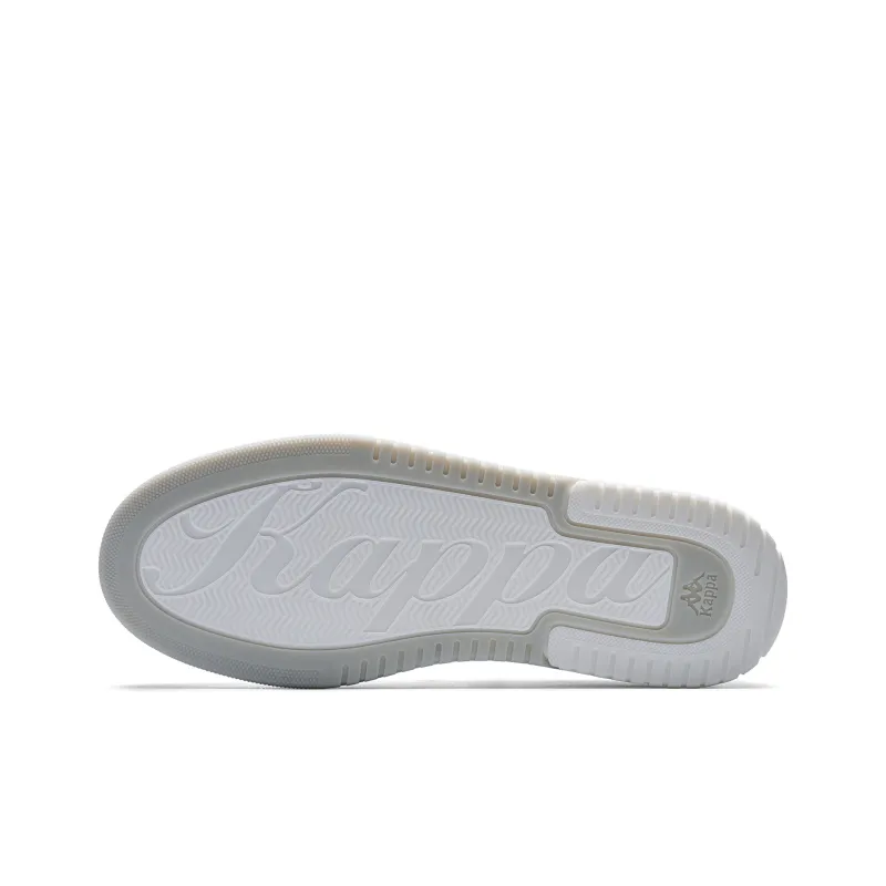Kappa Anti Slip Wear Resistant Low Top Skateboard Shoes Unisex Classic White Shell Gray-5