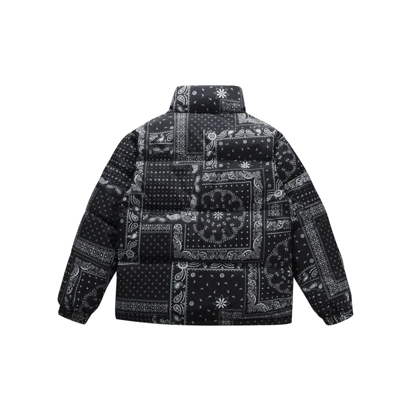 SNOW FLYING Down Jackets Unisex Paisley Black-1