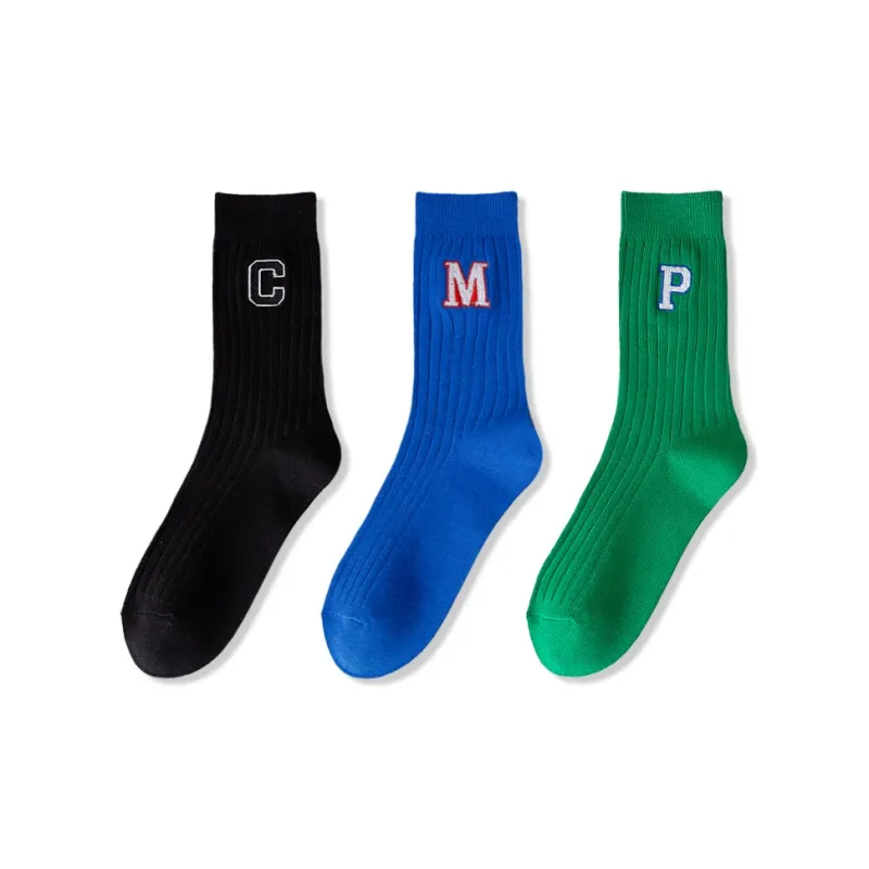 JIAZINI Mid Calf Socks Unisex 3 Pack-22