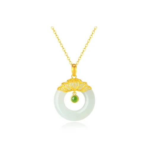 CHINA GOLD Hetian Jade Necklaces White Jade/Pale Greenish-White Jade Women's