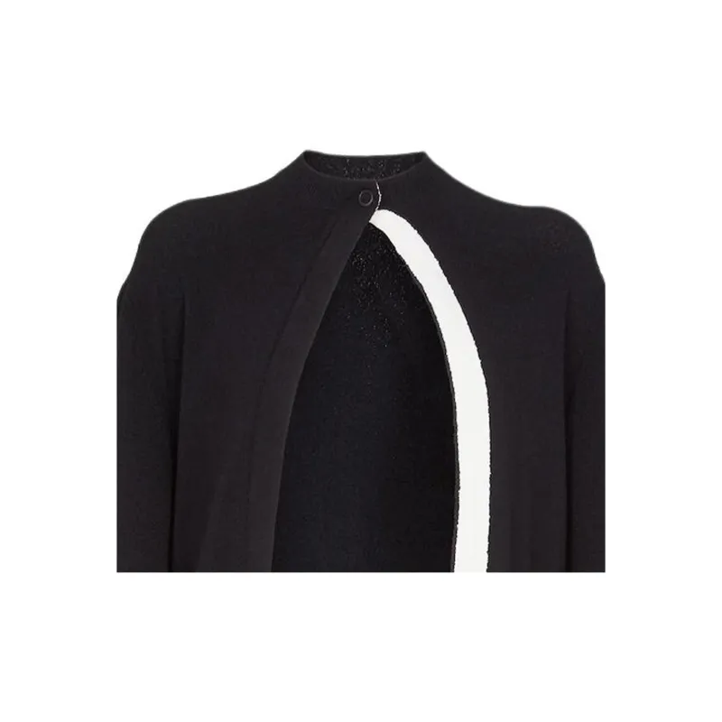 FENDI Logo Intarsia-Knit Crewneck Cardigan-4