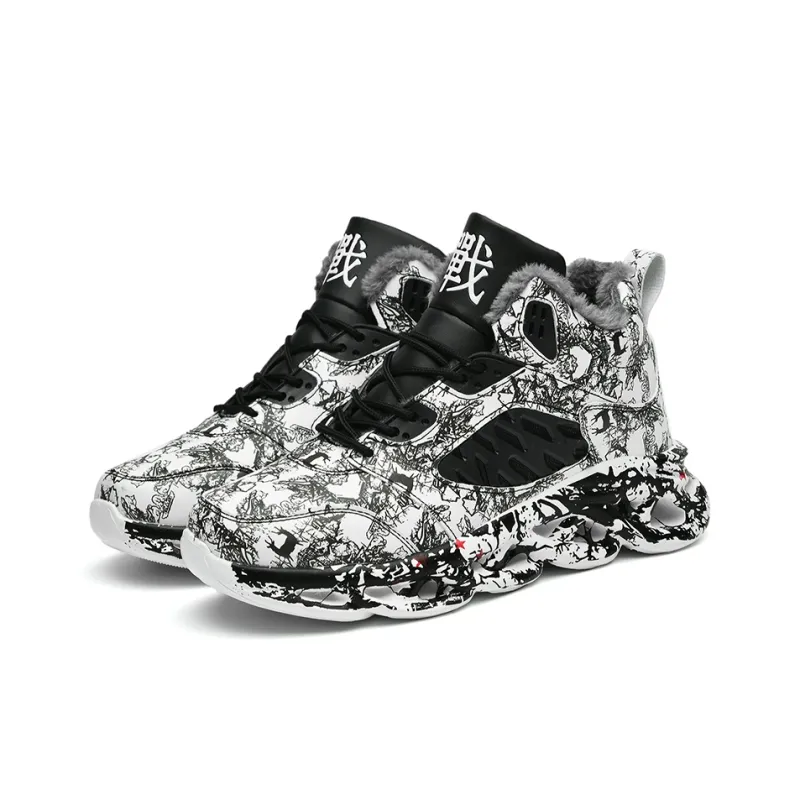 PNKE Anti-Slip And Wear-Resistant Lightweight Height Increasing Mid-Top Chunky Sneakers Men's-28
