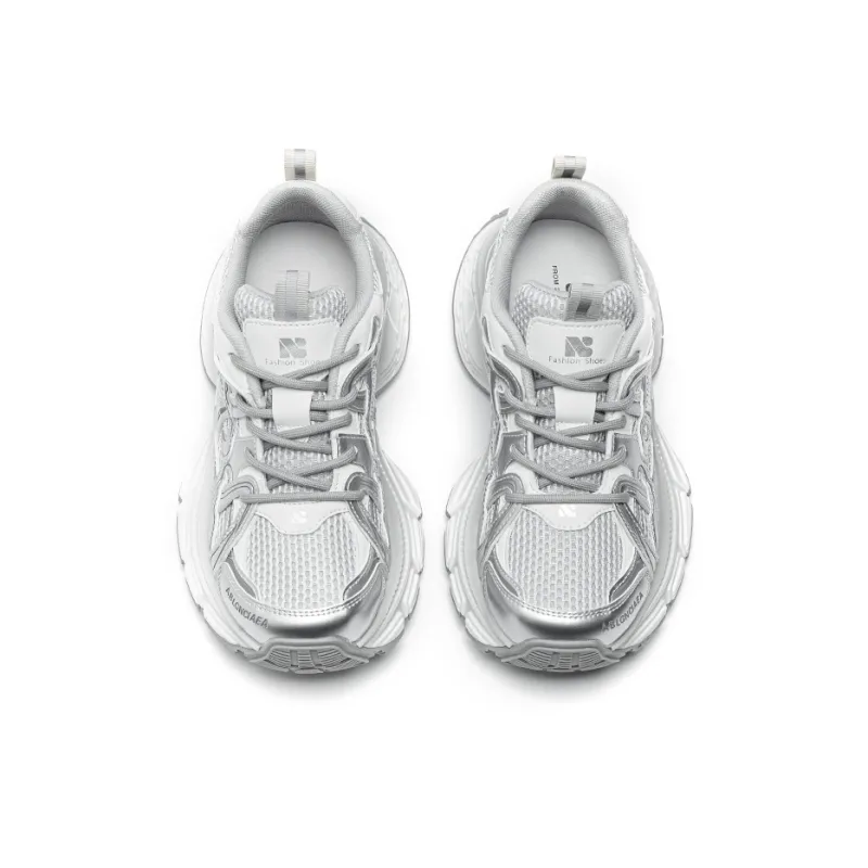 BENZI Low Top Chunky Sneakers Women's Glacier Silver-1