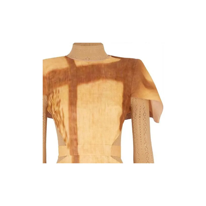 FENDI Long-Sleeved Dresses Women's Yellow-2