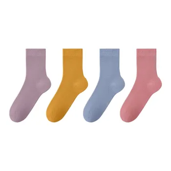 H YXIANG Mid Calf Socks Women's 4 Pack