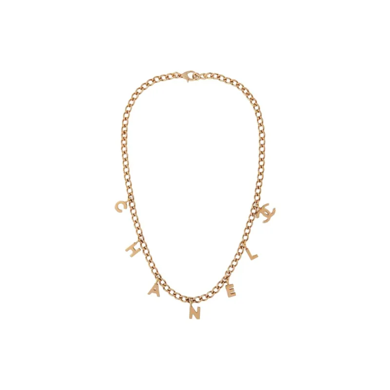 CHANEL 2002s Letter charm Neclace Set-1