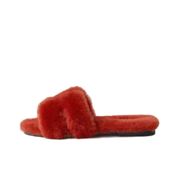 HERMES Oran Slide Slippers Women's Red