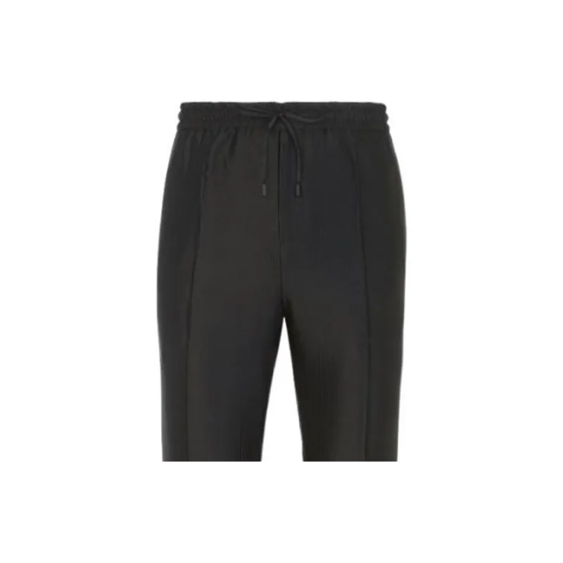 FENDI Knitted Sweatpants Men Black-3