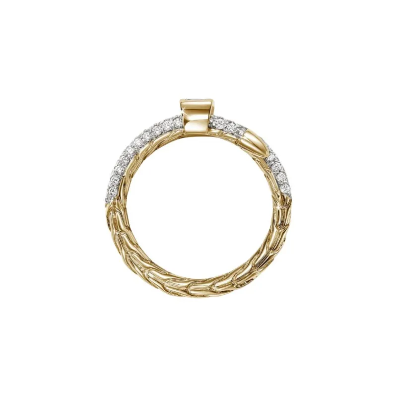 John Hardy 18kt Yellow Gold Spear Diamond Ring-0