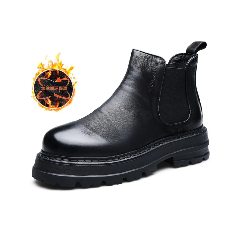 PARDASAUL Short Chelsea Boots Men's Black-6