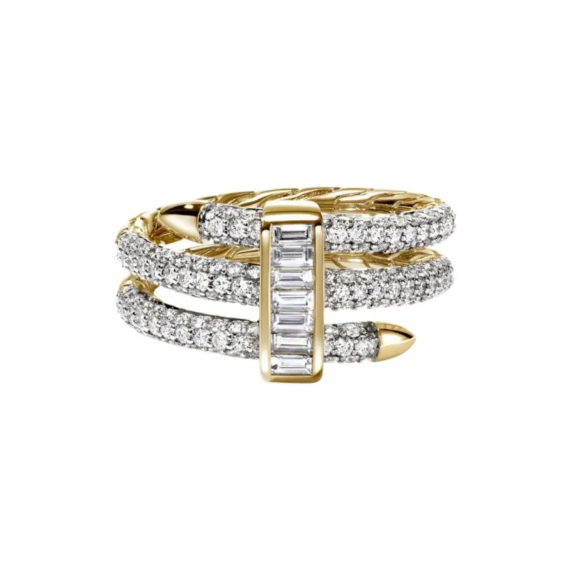 John Hardy 18kt Yellow Gold Spear Diamond Ring-2