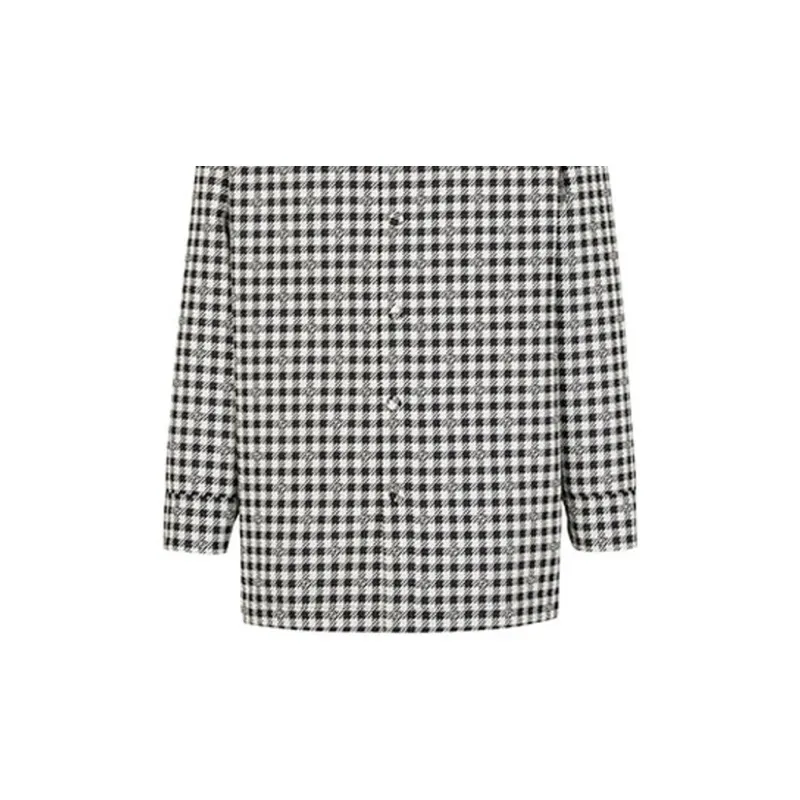 FENDI Reversible Monogram Checked Overshirt-4