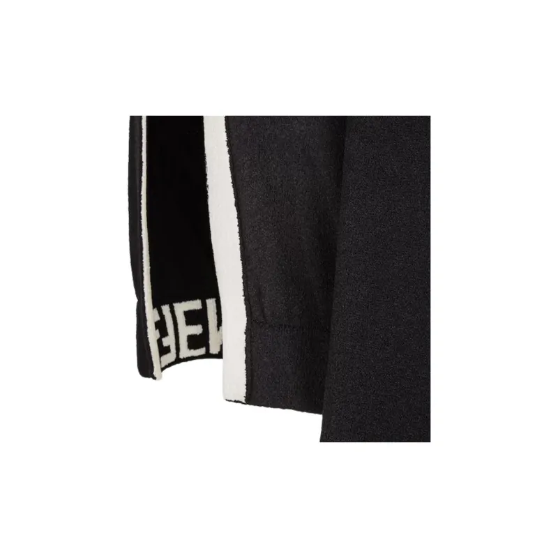 FENDI Logo Intarsia-Knit Crewneck Cardigan-3