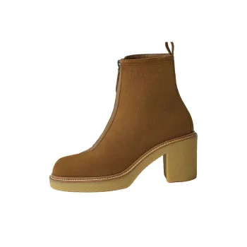 HERMES Kelly Ankle Boots 5.5cm Women's Brown
