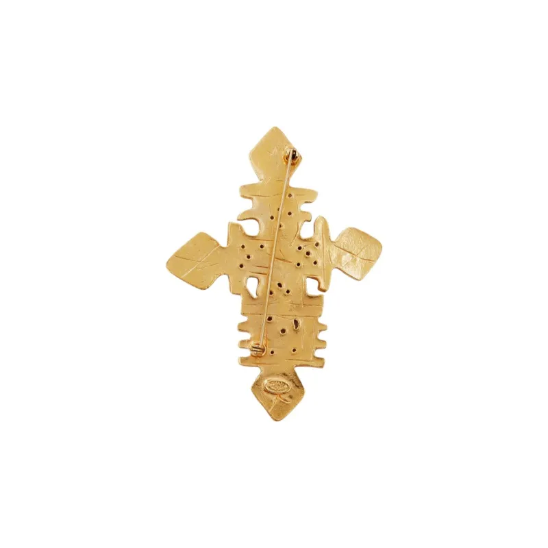 CHANEL 2004 Cc Cross Brooch-1