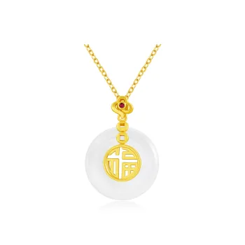 Lao Feng Xiang Chalcedony Necklaces Unisex
