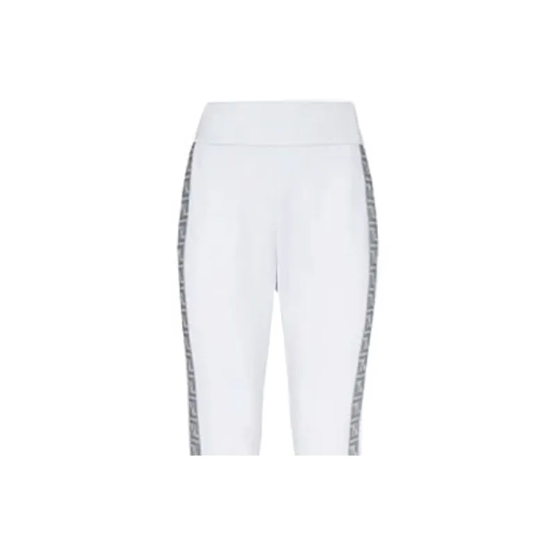 FENDI Knitted Sweatpants Women's White-2