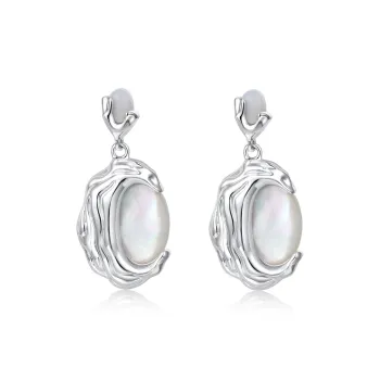MINTLEAF S925 Silver Earrings Women's Silver White