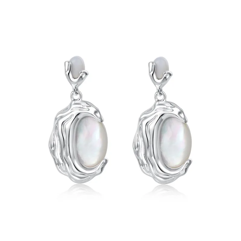 MINTLEAF S925 Silver Earrings Women's Silver White-0