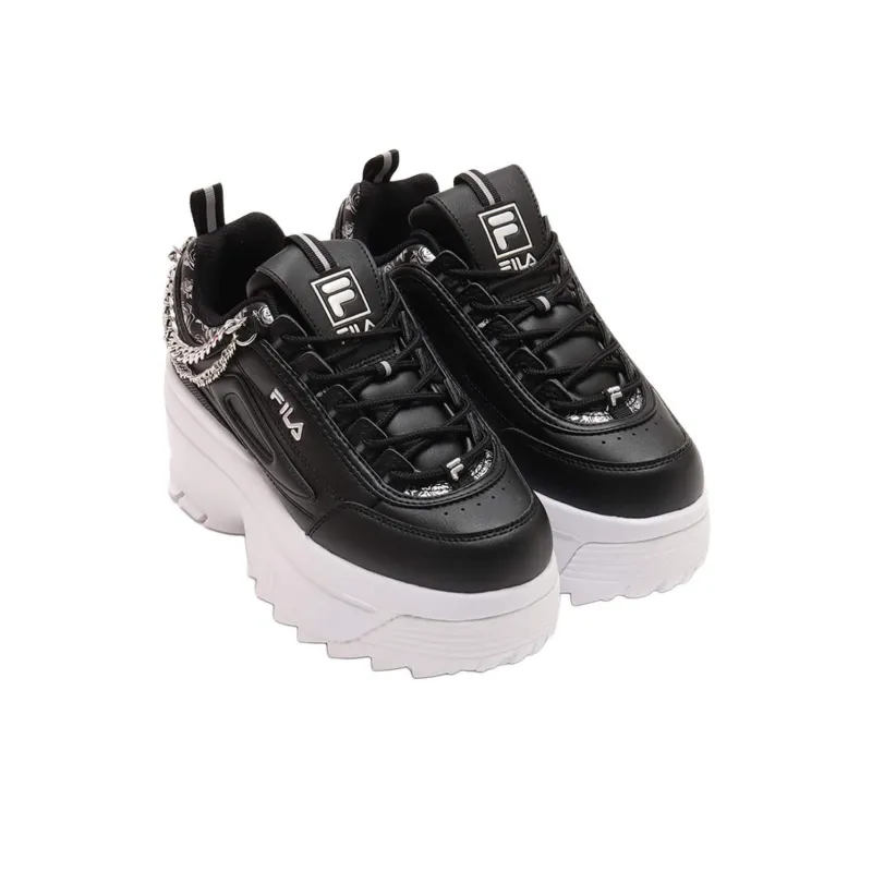 FILA Disruptor 2 Anti-Slip Wear-Resistant Low-Top Casual Shoes Women's Black White-2