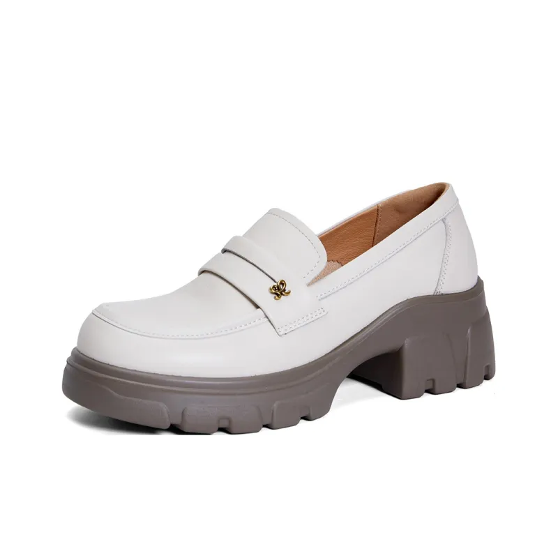PT'SON Loafers Women's Black, White-1