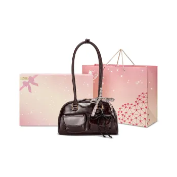 FAIRWHALE PU Crossbody Handheld Shoulder Bag Regular Women's Premium Black/Khaki/Classic White/Burgundy/Gray/Light Blue