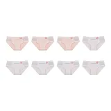 8 Pack-White Base Blue Waistband 3+Pink 3+White Base Pink Waistband 2