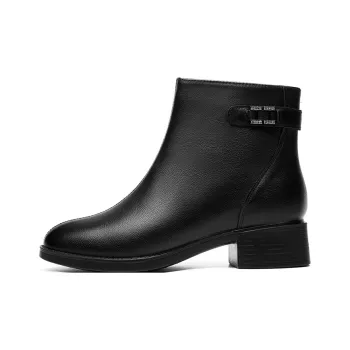 AOKANG Casual Ankle Boots Women's Black