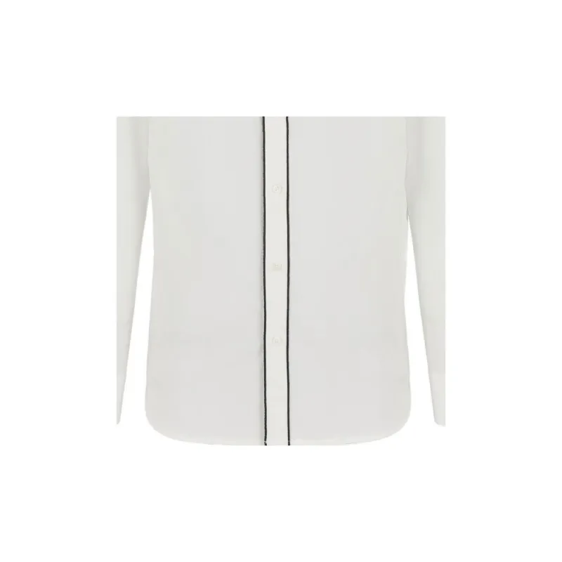 EMPORIO ARMANI Pima Canvas Shirt With Piped Placket-5