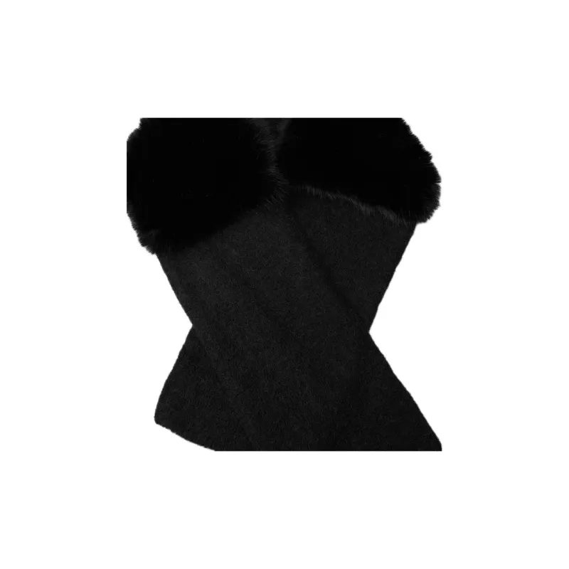 ZARA Alpaca Knit Scarves Women's Black-2