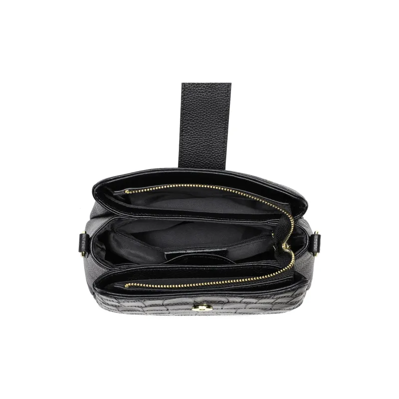 MILLIE'S Cow Leather Underarm Shoulder Bag, Crossbody Bag Women's Black-5
