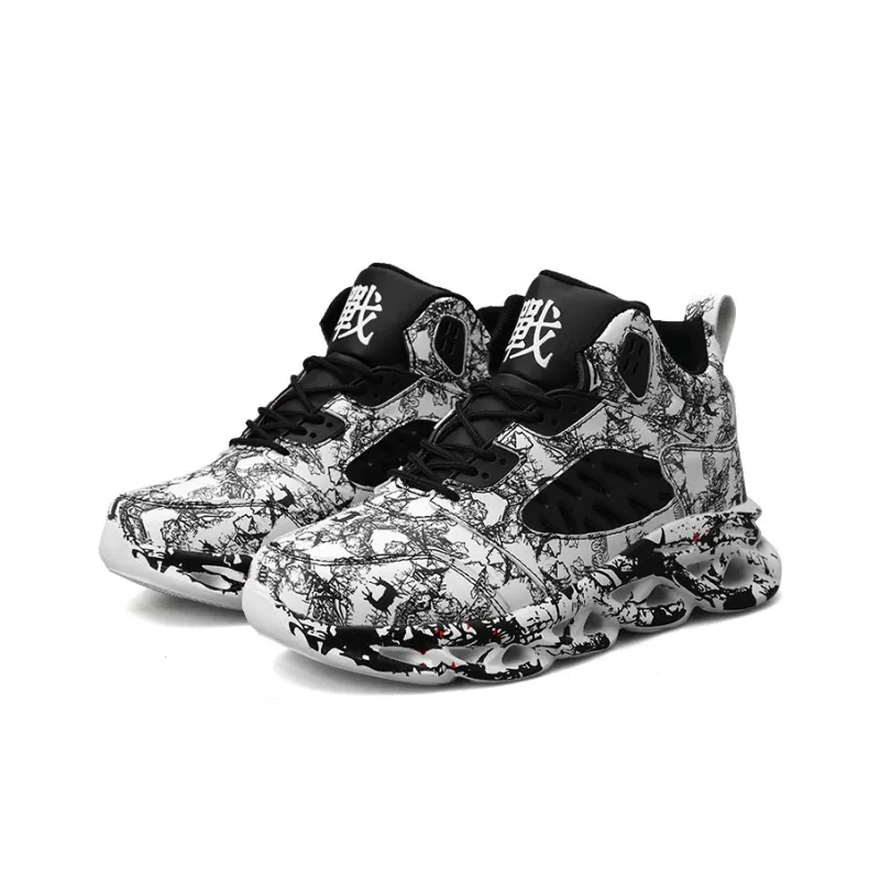 PNKE Anti-Slip And Wear-Resistant Lightweight Height Increasing Mid-Top Chunky Sneakers Men's-6