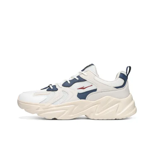 Erke Cushioning Anti Slip And Wear Resistant Low Top Casual Running Shoes Men's White Gray