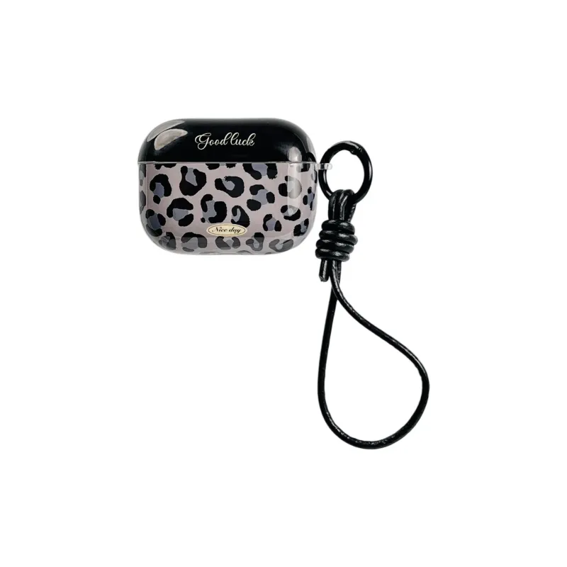 Sopi Compatibility Apple AirPods 4/2/3/4th Generation/AirPods Pro/Pro 2 TPU Black Brown Leopard Print Headphone Cases-8