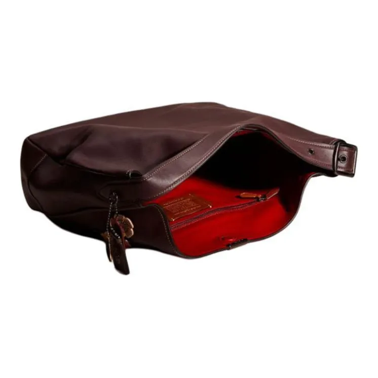 COACH Bedford Glove Tanning Hobo Man Shoulder Bag Women's Fuchsia-2
