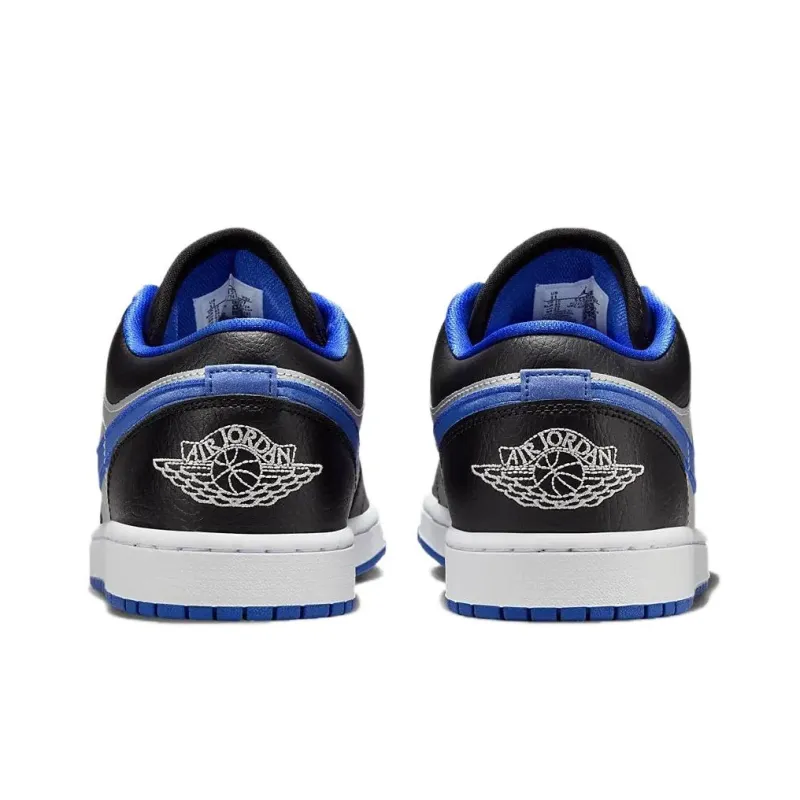 Jordan 1 Low Black Game Royal Metallic Platinum-4