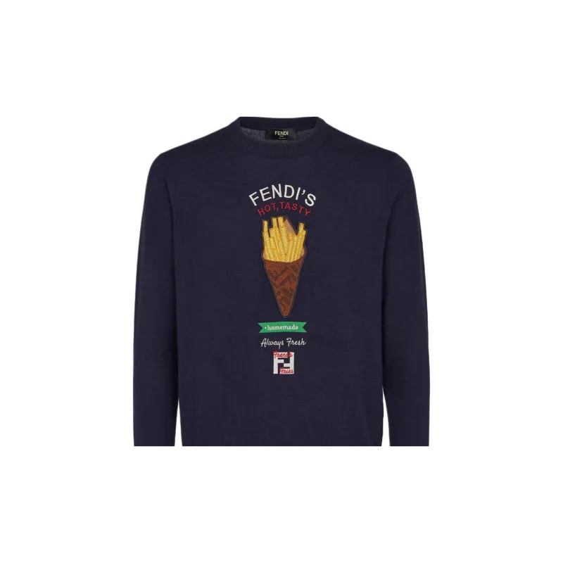 FENDI Sweaters Men Blue-3