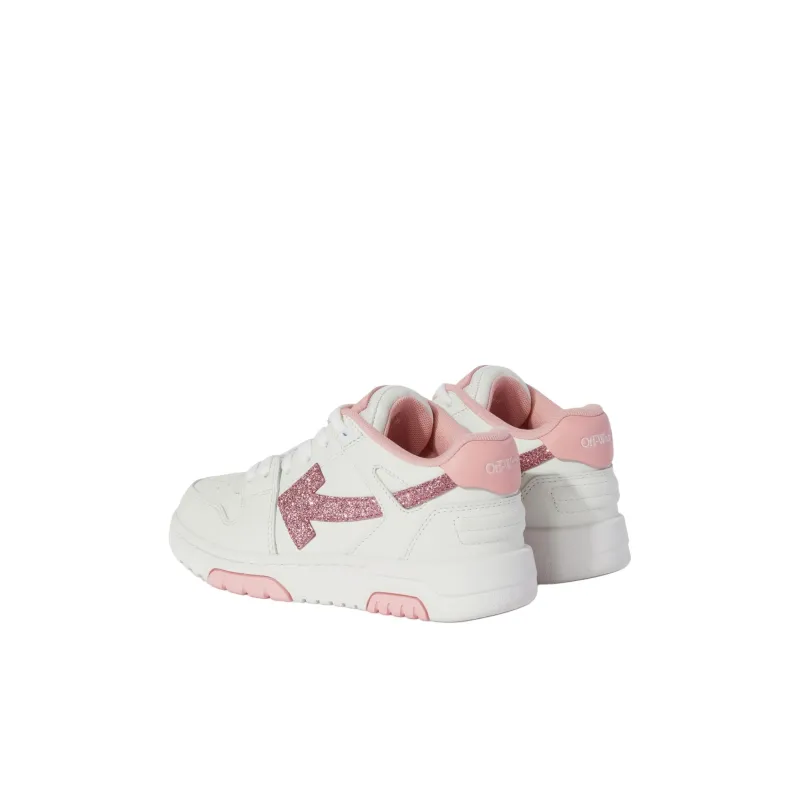 OFF WHITE Out Of Office Low Top Kids' Skateboarding Shoes White Pink Kids'-2