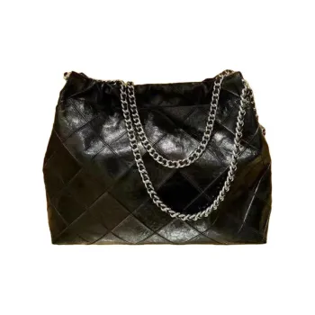 TORY BURCH Fleming Sheepskin Shoulder Bag Women's Black