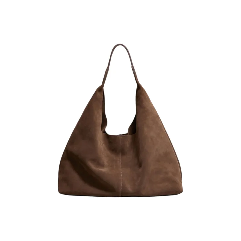Other Stories Leather Tote Bag Shopping Bag Shoulder Bags Large Size Women's Brown-0