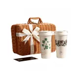Double Cup Gift Box Set[Coffee Bean+Four-Leaf Clover]
